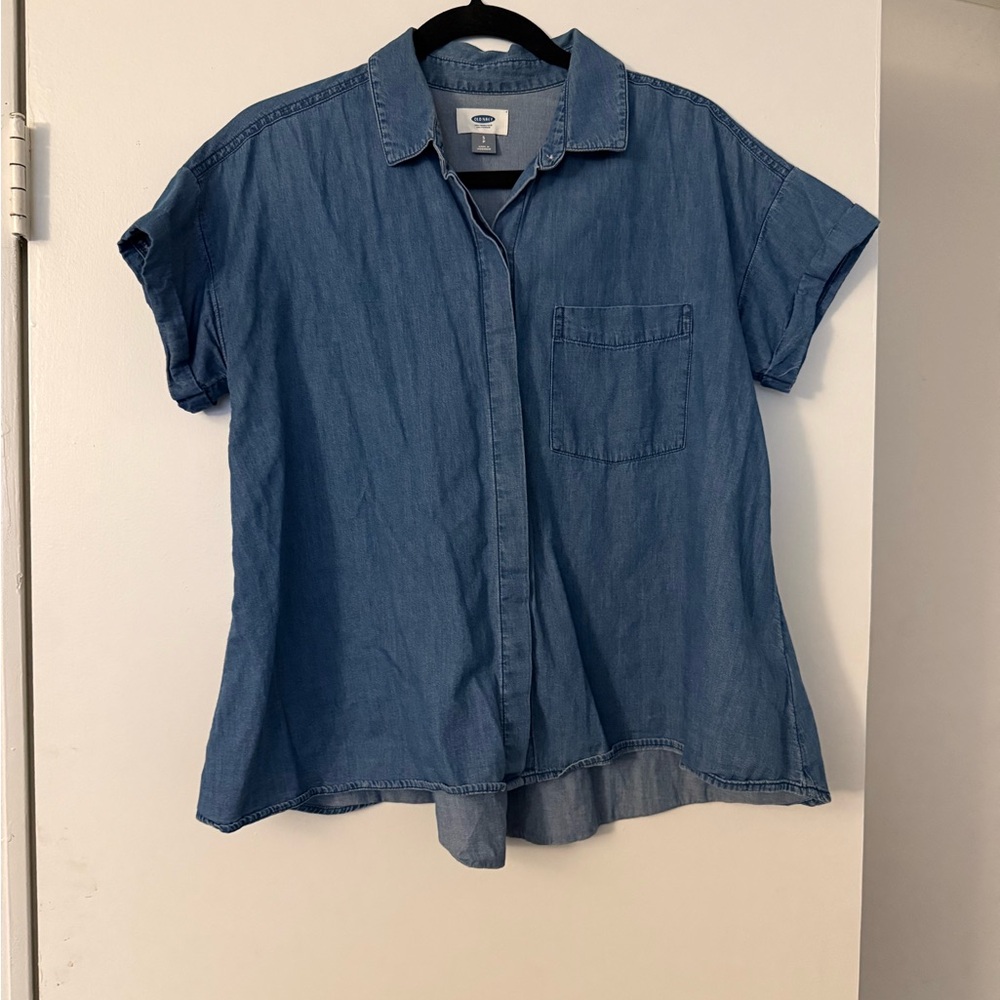 Old Navy Light Blue Denim Shirt